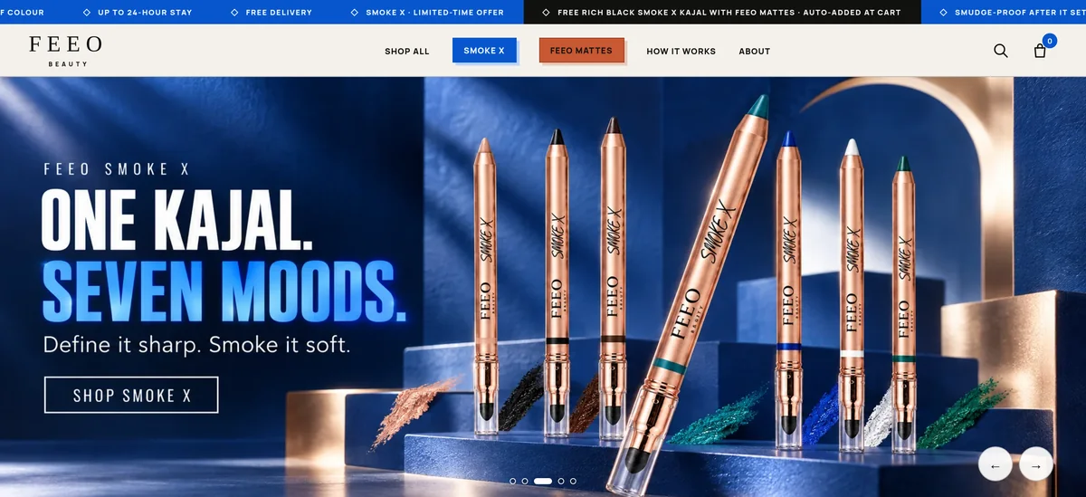 feeobeauty.com website built by MakeMyApp