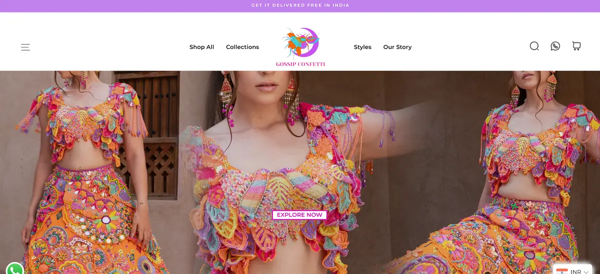 gossipconfetti.com website built by MakeMyApp