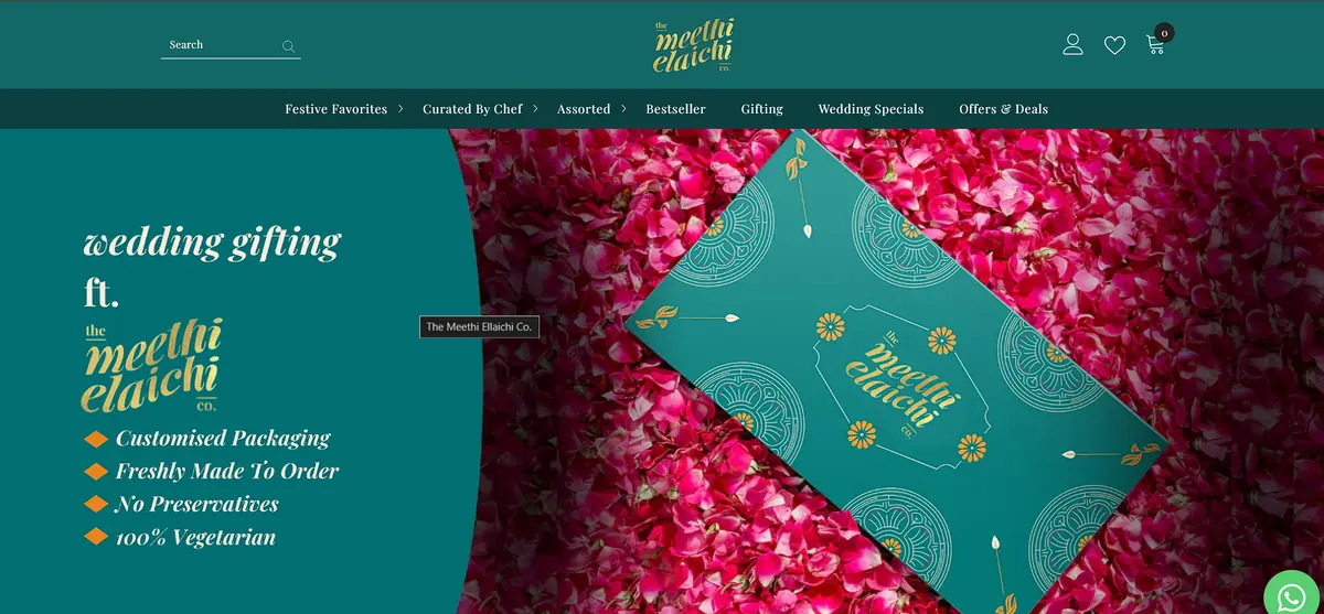 meethiellaichi.com website built by MakeMyApp